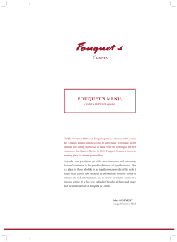 FOUQUET`S MENU,