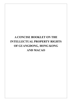a concise booklet on the intellectual property rights of guangdong
