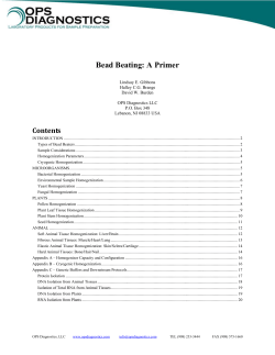 Bead Beating: A Primer