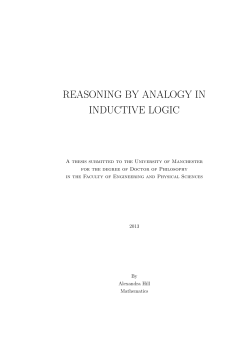 reasoning by analogy in inductive logic