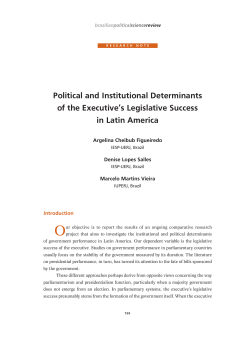 Political and Institutional Determinants of the executive`s Legislative