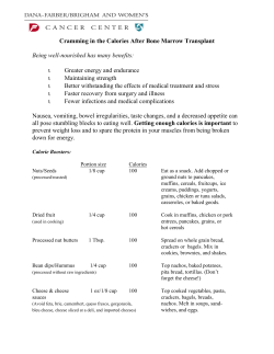 Cramming in the Calories After Bone Marrow Transplant