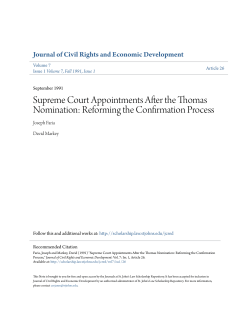 Supreme Court Appointments After the Thomas Nomination