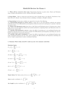 Preparation for Exam 4