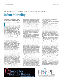 Baltimore Takes on the Elephant in the Room: Infant Mortality