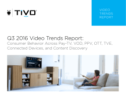 TiVO Q3 2016 Video Trends Report