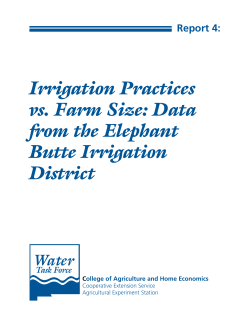 Irrigation Practices vs. Farm Size: Data from the Elephant Butte