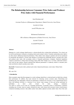The Relationship between Consumer Price Index and Producer