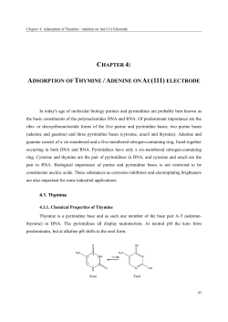 chapter 4: adsorption of thymine /adenine on au - diss.fu