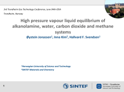 High pressure vapor-liquid equilibrium of alkanolamine, water