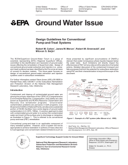 Design Guidelines for Conventional Pump-and-Treat - CLU-IN