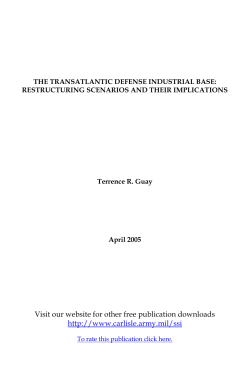 The Transatlantic Defense Industrial Base: Restructuring Scenarios