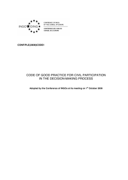 code of good practice for civil participation in the decision