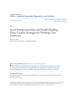 Social Entrepreneurship and Wealth