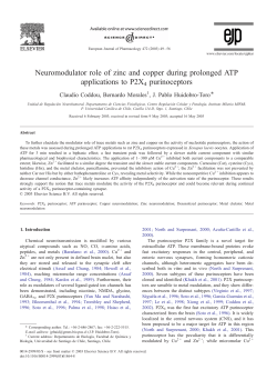 Neuromodulator role of zinc and copper during prolonged ATP