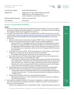 Lesson 2: Is it Genecally Modified?