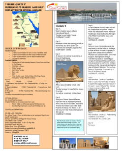 7 nights /9days 3* from r4160 pp sharing land only contact us for