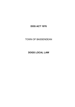Dogs Local Law, 2001