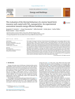 The evaluation of the thermal behaviour of a mortar based brick