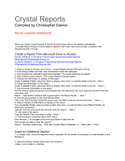 Crystal Reports