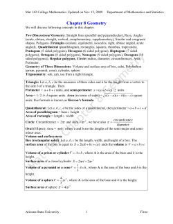 Chapter 8 Geometry
