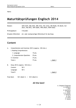 Matur 2014 E - Gymnasium Liestal