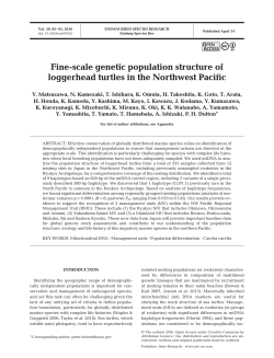 Fine-scale genetic population structure of loggerhead turtles in the