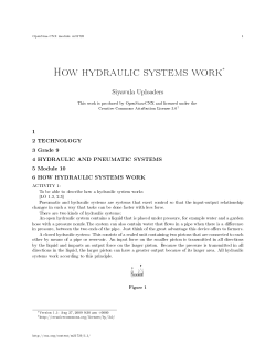 How hydraulic systems work