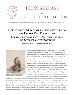 frick exhibition considers rembrandt through the eyes of two
