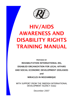 hiv/aids awareness and disability rights training manual