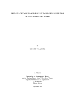 MIGRANT PATHWAYS: URBANIZATION AND