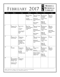 february 2017 - Merrill Memorial Library