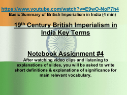 British Imperialism in India