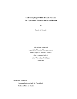Confronting Illegal Wildlife Trade in Vietnam: The