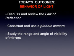 - Discuss and review the Law of Reflection