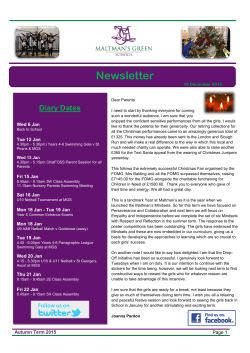 Newsletter - Maltman`s Green School