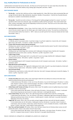 Top Picks for Healthy Snacks and Lunch.