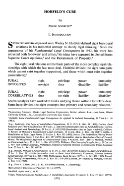 Hohfeld`s Cube - The University of Akron