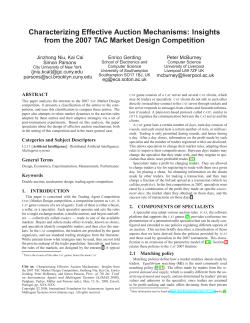 Insights from the 2007 TAC Market Design Competition