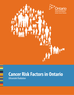 Cancer Risk Factors in Ontario | Ultraviolet