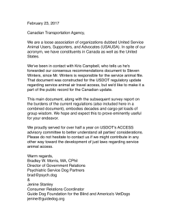 February 23, 2017 Canadian Transportation Agency, We are a loose