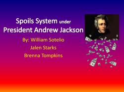 Spoils System under President Andrew Jackson