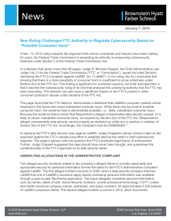 New Ruling Challenges FTC Authority to Regulate Cybersecurity