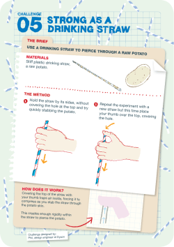 THE BRIEF USE A DRINKING STRAW TO PIERCE THROUGH A