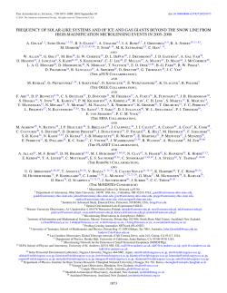 FREQUENCY OF SOLAR-LIKE SYSTEMS AND OF ICE AND GAS