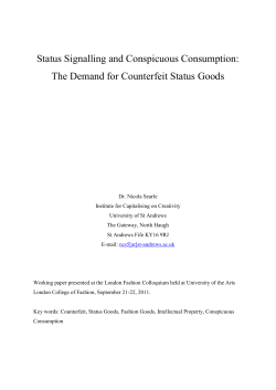 Status Signalling and Conspicuous Consumption - Arts