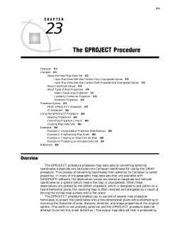 The GPROJECT Procedure