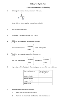 Calderglen High School Chemistry Homework 1 – Bonding