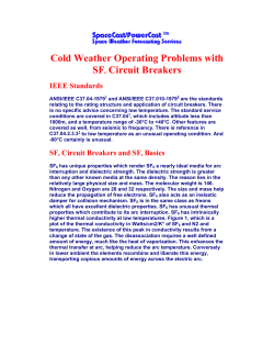 Cold Weather Operating Problems with SF6 Circuit Breakers