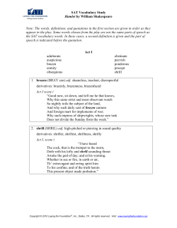SAT Vocabulary Hamlet_REV - McKinney ISD Staff Sites